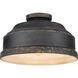 Keating 3 Light 14 inch Antique Black Iron Flush Mount Ceiling Light 